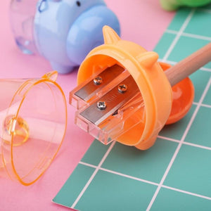 Mini Cute Cartoon Pig Pencil Sharpener School Student Stationery Kids Gift Hot