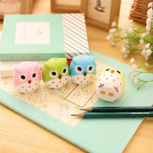 Load image into Gallery viewer, 1 Pc Kawaii Owl sharpener cutter blades promotional Pencil sharpener with two holes Gift Stationery Office School Supplies
