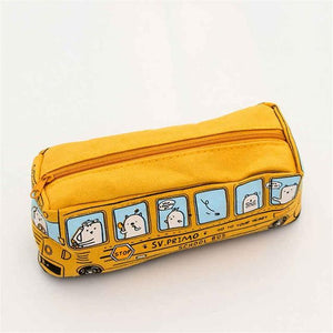 1Pc Creative School Bus Pencil case Large Capacity Cute Pencil case School Minecraft etui Pencilcase estuche escolar Trousse