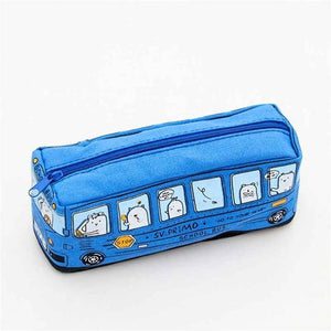 1Pc Creative School Bus Pencil case Large Capacity Cute Pencil case School Minecraft etui Pencilcase estuche escolar Trousse