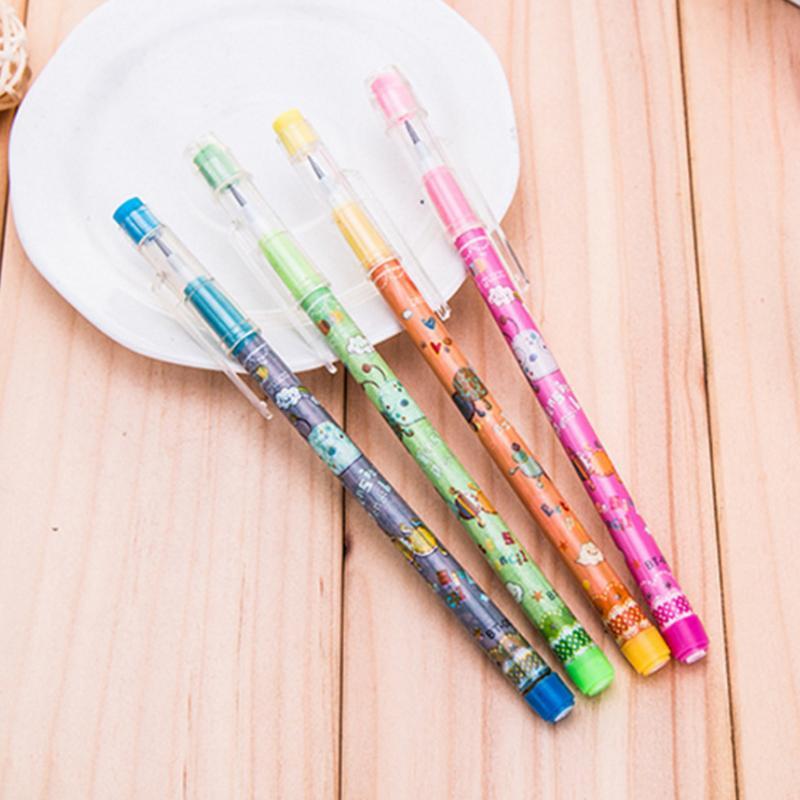 6 Pcs/set Novelty Mechanical Pencil Multiple Bullet Pencil Pencil Can Push for Pencil Exquisite Office Stationery Supplies