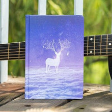 Load image into Gallery viewer, Beautiful Small Fresh Color Page Notebook elk Illustration Diary Book Hardcover Planner School Office Stationery
