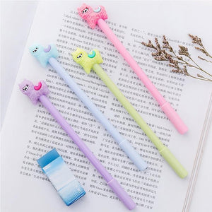 1 Piece Lytwtw's Gel Pens Korean Cartoon Creative Alpaca Neutral Pen Student Writing Office Stationery Black Signature Pen