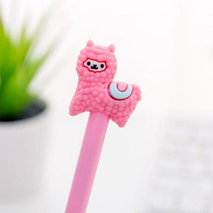 1 Piece Lytwtw's Gel Pens Korean Cartoon Creative Alpaca Neutral Pen Student Writing Office Stationery Black Signature Pen