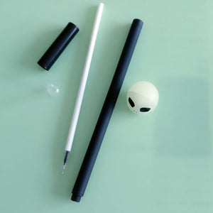 2 pcs/lot Creative Kawaii Luminous Skull Gel Pens Cute Novelty Neutral Pens For Writing Gift Korean Stationery School Supplies